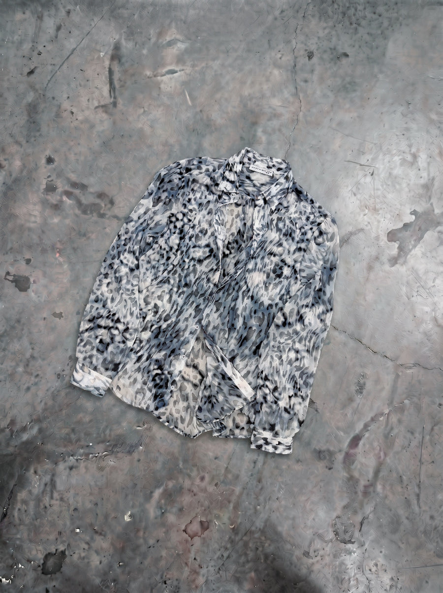 Camisa Leopard - Light Blue