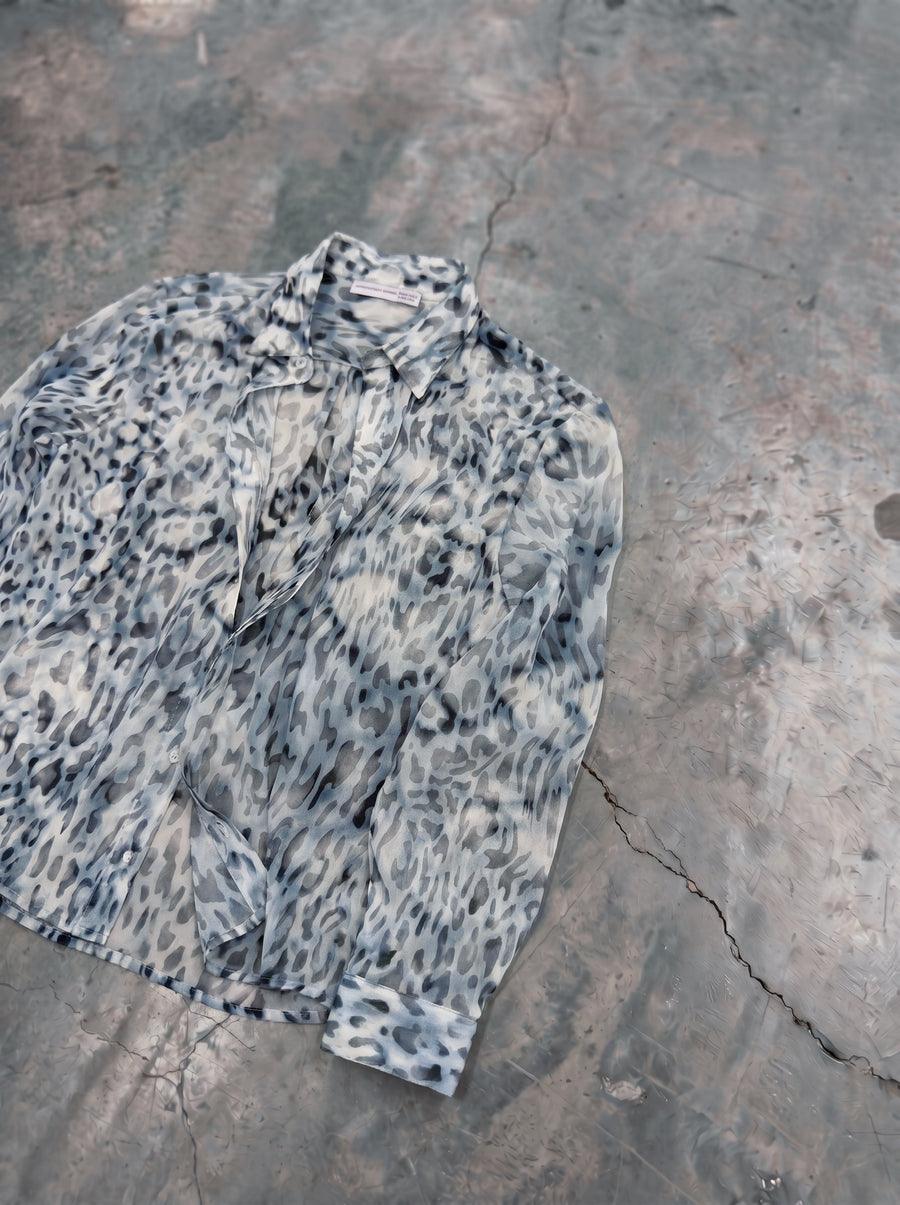 Camisa Leopard - Light Blue