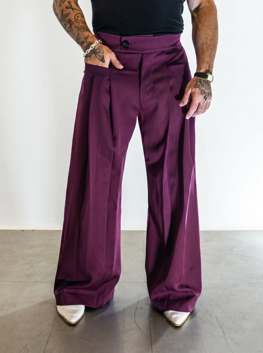 Calça Alfaiataria Classic Wide - Grape