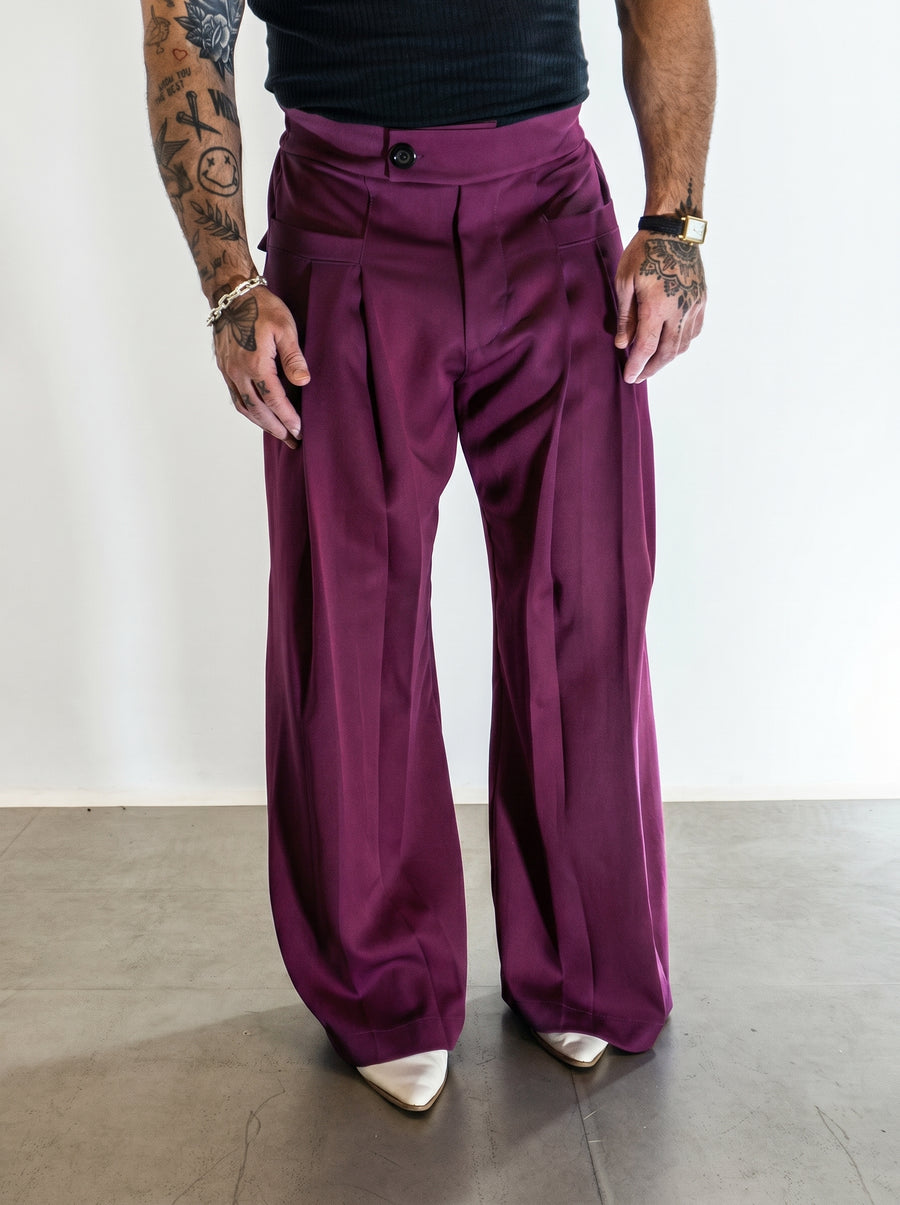 Calça Alfaiataria Classic Wide - Grape