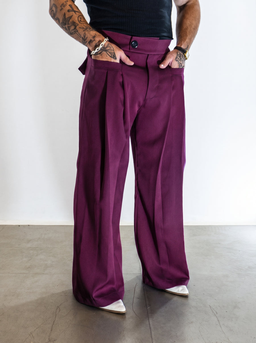 Calça Alfaiataria Classic Wide - Grape