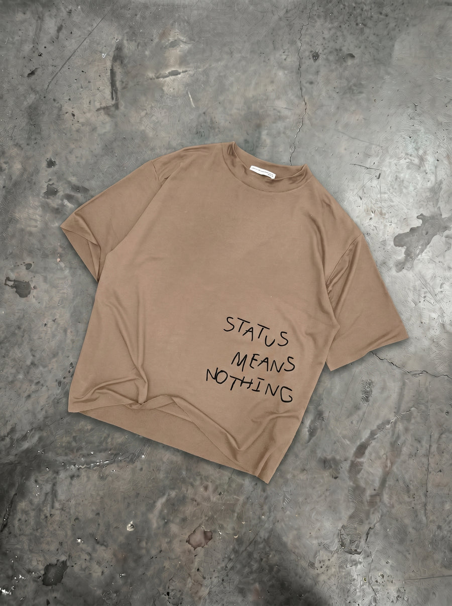 Camiseta Means Nothing - Cappuccino