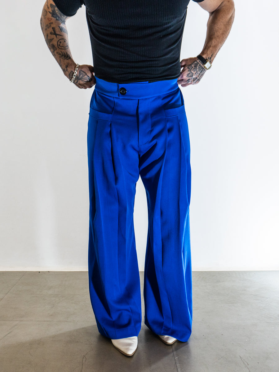 Calça Alfaiataria Classic Wide - Royal Blue